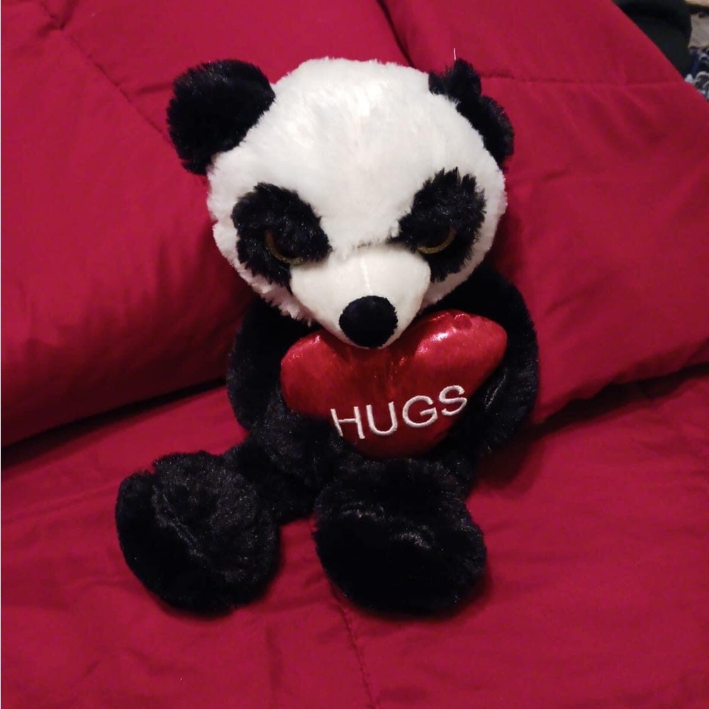 Panda Plush with Red Heart